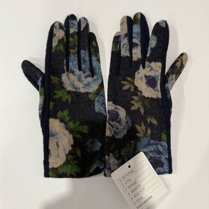 Anthropologie Vincent Pradier Wool Floral Gloves